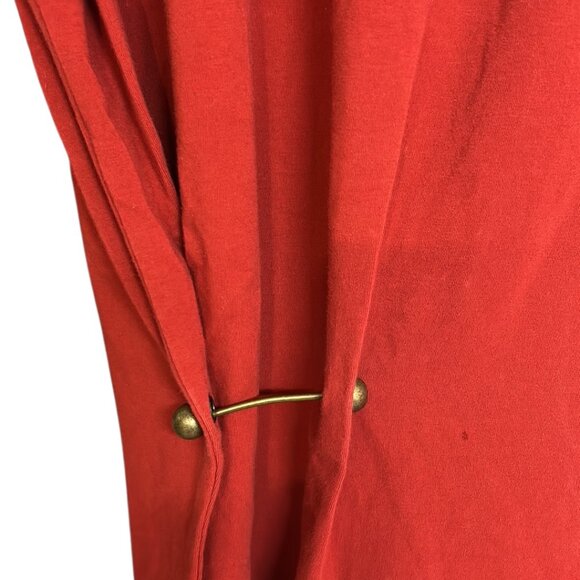 Free People Gromet Side Tunic Top Red Size S - Picture 3 of 6